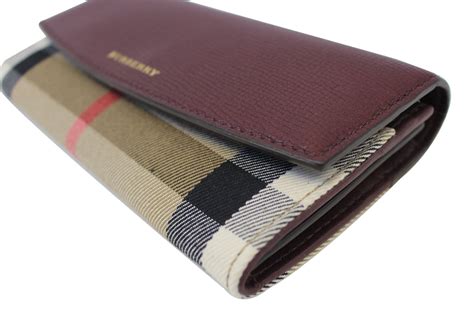 burberry burgundy wallet|burberry wallet for women.